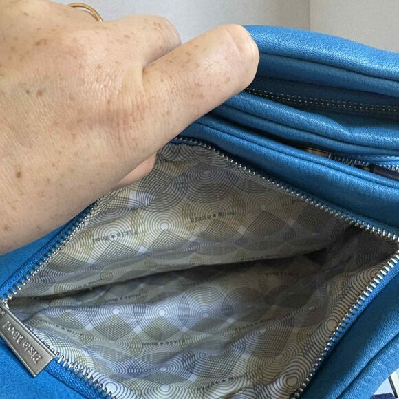 Pixie Mood Vegan Leather Handbag Teal and Dark Blue - Picture 11 of 16